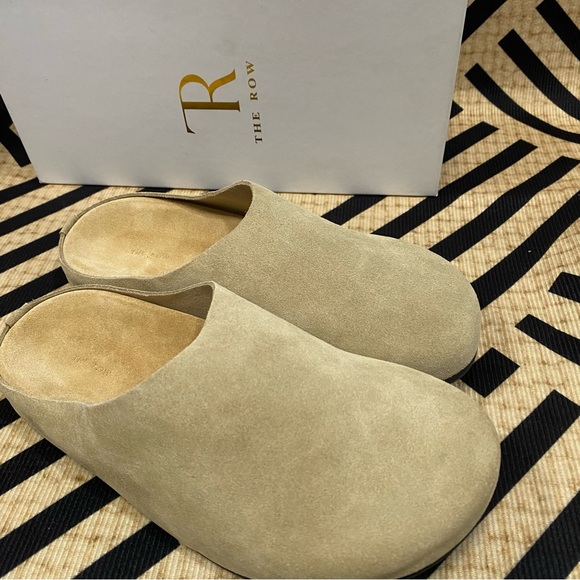 The Row Tan Suede Slip-On Shoes - Picture 3 of 5